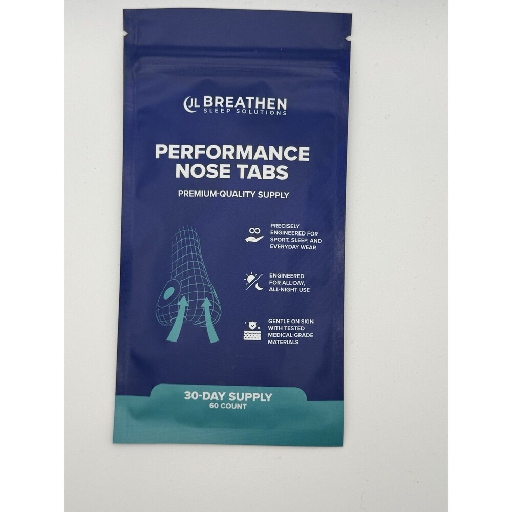 JL Breathen Performance Nose Tabs 60ct 30-Day Supply 4 Pack’s